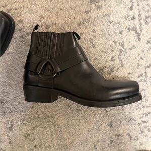 All Saints Black Leather Boots